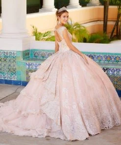 Princesa By Ariana Vara - PR12002 Embroidered Lace Ball Gown