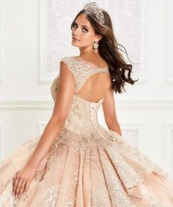 Princesa By Ariana Vara - PR12002 Embroidered Lace Ball Gown