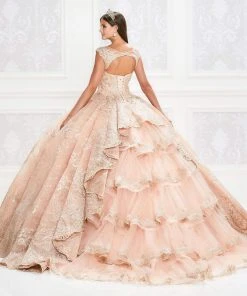Princesa By Ariana Vara - PR12002 Embroidered Lace Ball Gown