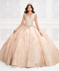 Princesa By Ariana Vara - PR12002 Embroidered Lace Ball Gown