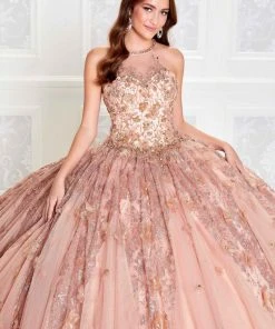 Princesa By Ariana Vara PR12262 - 3D Florals And Cape Ball Gown