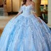 Princesa By Ariana Vara PR12271 - Detachable Ruffle Sleeves Lighted Ball Gown