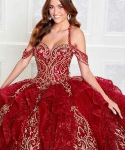 Princesa By Ariana Vara PR12274 - Embellished Ball Gown With Necklace