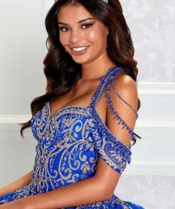 Princesa By Ariana Vara PR12274 - Embellished Ball Gown With Necklace