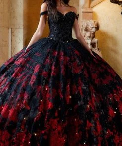 Princesa By Ariana Vara PR12275 - Off-Shoulder Sleeves Lighted Ball Gown 18 Princesa By Ariana Vara PR12275 - Off-Shoulder Sleeves Lighted Ball Gown