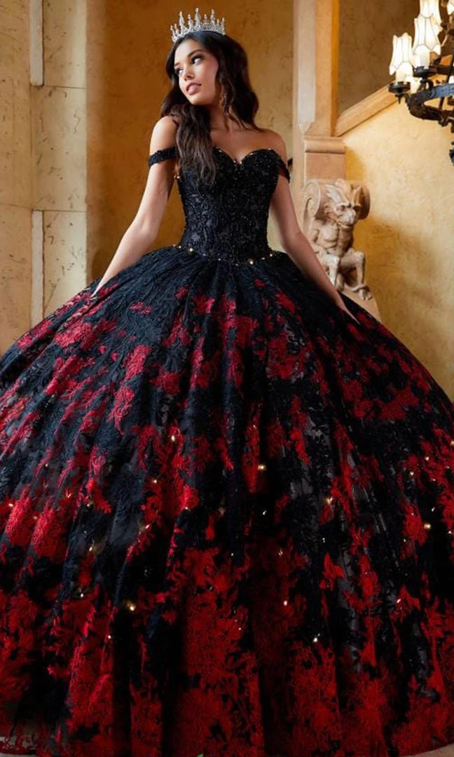 Princesa By Ariana Vara PR12275 - Off-Shoulder Sleeves Lighted Ball Gown 9 Princesa By Ariana Vara PR12275 - Off-Shoulder Sleeves Lighted Ball Gown