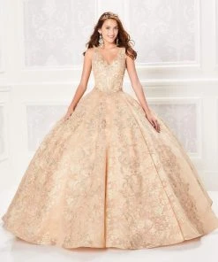 Princesa By Ariana Vara - PR21955 Lace V-Neck Ball Gown