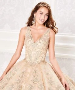 Princesa By Ariana Vara - PR21955 Lace V-Neck Ball Gown