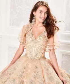 Princesa By Ariana Vara - PR21955 Lace V-Neck Ball Gown