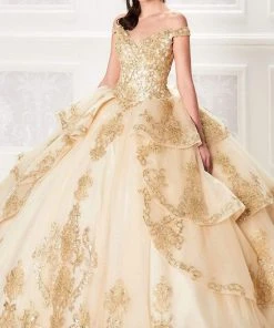 Princesa By Ariana Vara - PR21962 Lace Appliqued Off-Shoulder Dress