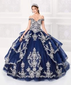 Princesa By Ariana Vara - PR21962 Lace Appliqued Off-Shoulder Dress