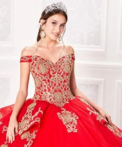 Princesa By Ariana Vara - PR21962 Lace Appliqued Off-Shoulder Dress