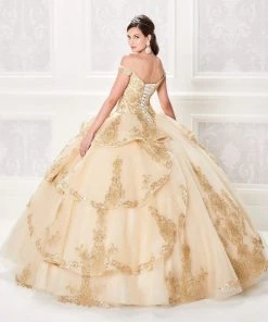 Princesa By Ariana Vara - PR21962 Lace Appliqued Off-Shoulder Dress