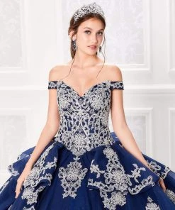 Princesa By Ariana Vara - PR21962 Lace Appliqued Off-Shoulder Dress