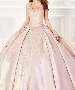 Princesa By Ariana Vara - PR21968 Beaded V-Neck Ball Gown