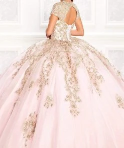 Princesa By Ariana Vara - PR22025 Short Sleeve Ball Gown