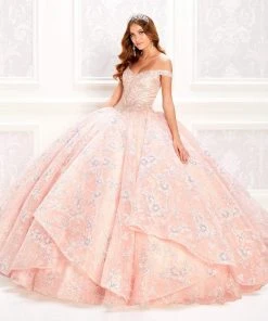Princesa By Ariana Vara - PR22028 Embroidered Lace Ball Gown