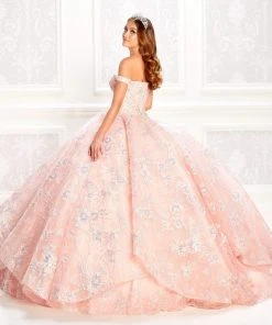 Princesa By Ariana Vara - PR22028 Embroidered Lace Ball Gown