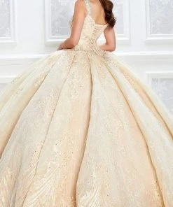 Princesa By Ariana Vara - PR22033 Queen Anne Lace Ball Gown