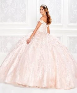 Princesa By Ariana Vara - PR22036 Floral Ball Gown With Lights