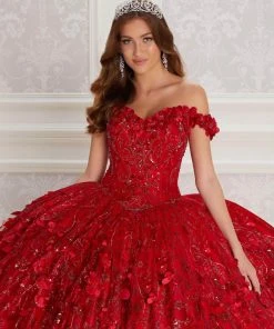 Princesa By Ariana Vara - PR22036 Floral Ball Gown With Lights