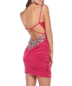 Rachel Allan - 30005 Ruched Sweetheart Sheath Dress