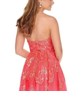 Rachel Allan - 40030 Strapless Scoop Neck Sequin Ornate Cocktail Dress 7 Rachel Allan - 40030 Strapless Scoop Neck Sequin Ornate Cocktail Dress