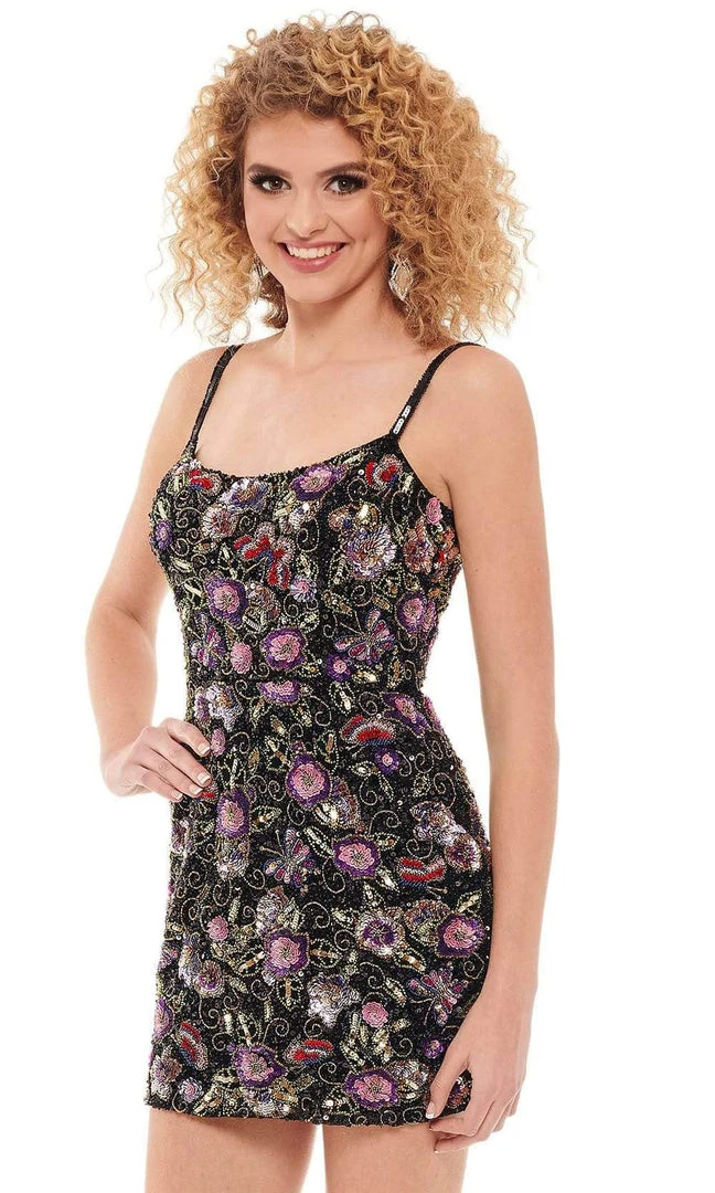 Rachel Allan - 40168 Scoop Multi Beaded Cocktail Dress 3 Rachel Allan - 40168 Scoop Multi Beaded Cocktail Dress