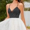 Rachel Allan 40179 - Dual Strap Glitter A-Line Cocktail Dress