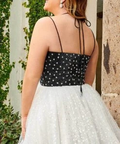 Rachel Allan 40179 - Dual Strap Glitter A-Line Cocktail Dress