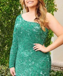 Rachel Allan 40181 - Long Sleeve Beaded Cocktail Dress