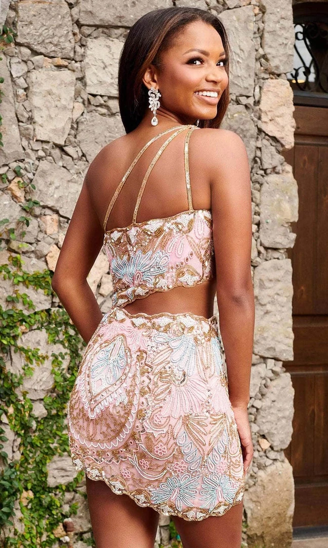 Rachel Allan 40194 - Beaded Cutout Cocktail Dress 6 Rachel Allan 40194 - Beaded Cutout Cocktail Dress