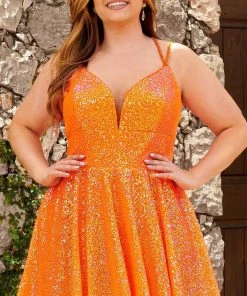 Rachel Allan 40206 - Strappy Back Sequin Homecoming Dress