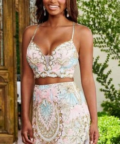 Rachel Allan 40232 - Two-Piece Beaded Cocktail Dress