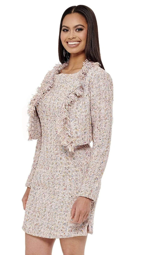 Rachel Allan - 50030 Textured Two Piece Short Dress 3 Rachel Allan - 50030 Textured Two Piece Short Dress