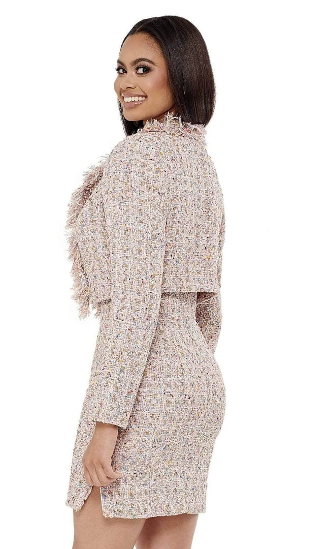 Rachel Allan - 50030 Textured Two Piece Short Dress 4 Rachel Allan - 50030 Textured Two Piece Short Dress