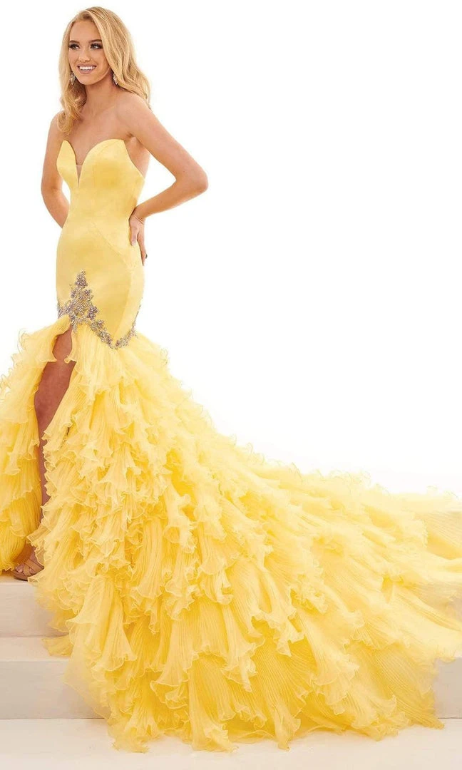 Rachel Allan - 50036 Strapless Ruffled Mermaid Dress 3 Rachel Allan - 50036 Strapless Ruffled Mermaid Dress