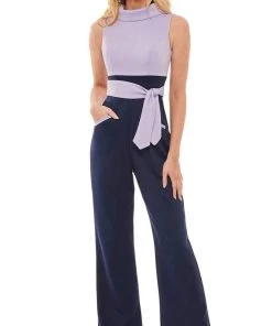 Rachel Allan - 50040 Two Toned Collared Jumpsuit