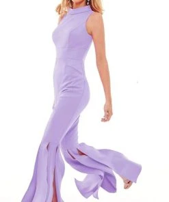 Rachel Allan - 50044 Crepe Made High Neck Jumpsuit