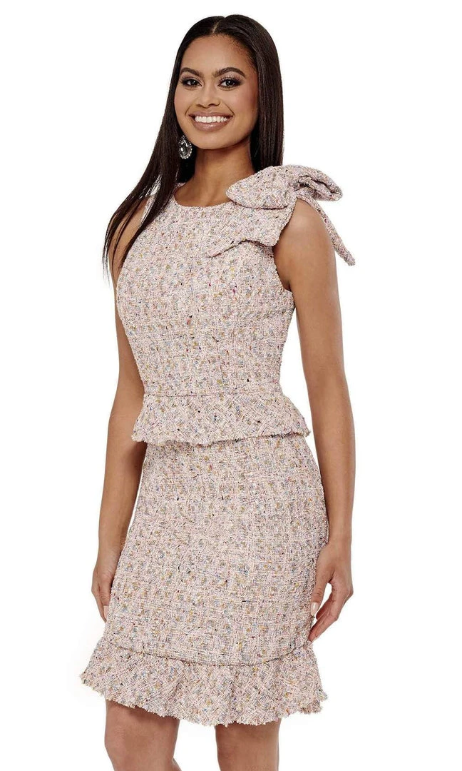 Rachel Allan - 50057 Peplum Sheath Short Dress 5 Rachel Allan - 50057 Peplum Sheath Short Dress