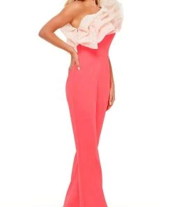 Rachel Allan - 50069 Oversized Ruffle Jumpsuit