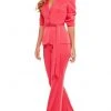 Rachel Allan - 50073 Plunging V-Neck Waist Tie Pantsuit 2 Rachel Allan - 50073 Plunging V-Neck Waist Tie Pantsuit