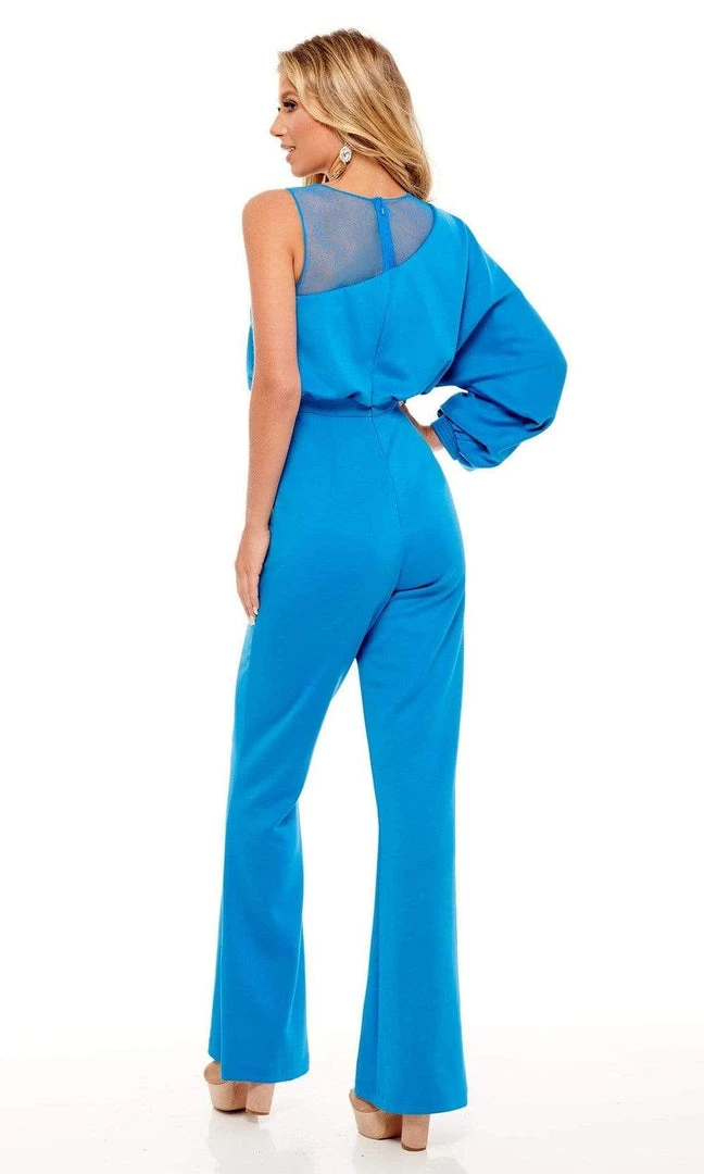 Rachel Allan - 50080 Floral Appliques Jewel Jumpsuit 4 Rachel Allan - 50080 Floral Appliques Jewel Jumpsuit