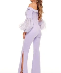 Rachel Allan - 50095 Bubble Sleeve Off Shoulder Jumpsuit 9 Rachel Allan - 50095 Bubble Sleeve Off Shoulder Jumpsuit