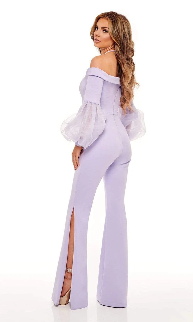 Rachel Allan - 50095 Bubble Sleeve Off Shoulder Jumpsuit 4 Rachel Allan - 50095 Bubble Sleeve Off Shoulder Jumpsuit