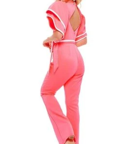 Rachel Allan - 50101 Flutter Sleeve Contrast Jumpsuit 9 Rachel Allan - 50101 Flutter Sleeve Contrast Jumpsuit