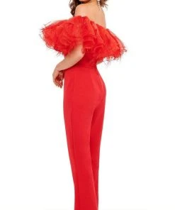 Rachel Allan - 50106 Draped Ruffle Jumpsuit 9 Rachel Allan - 50106 Draped Ruffle Jumpsuit