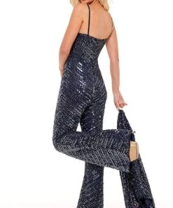 Rachel Allan - 50111 Fully Embellished Jumpsuit With Blazer 7 Rachel Allan - 50111 Fully Embellished Jumpsuit With Blazer