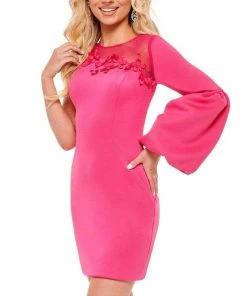 Rachel Allan - 50114 Bishop Sleeve Floral Applique Dress 10 Rachel Allan - 50114 Bishop Sleeve Floral Applique Dress