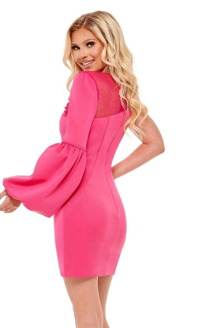 Rachel Allan - 50114 Bishop Sleeve Floral Applique Dress 6 Rachel Allan - 50114 Bishop Sleeve Floral Applique Dress